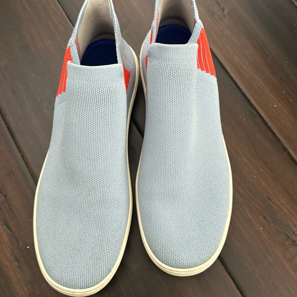 Rothy Hightop slip on sneakers.  Perfect for on the go and easy cleanup